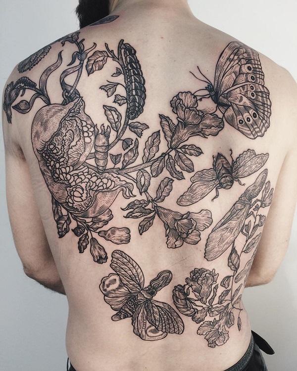 πεταλούδα-και-φυτό-πλάτη-τατουάζ-92