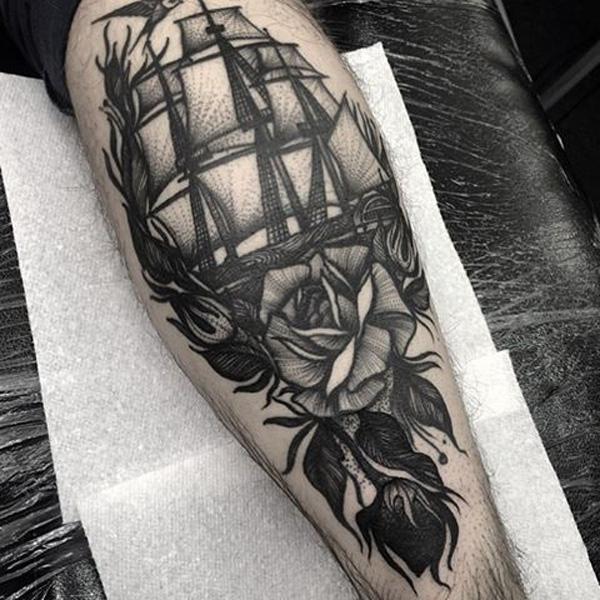 Βάρκα με τατουάζ τριαντάφυλλο-78