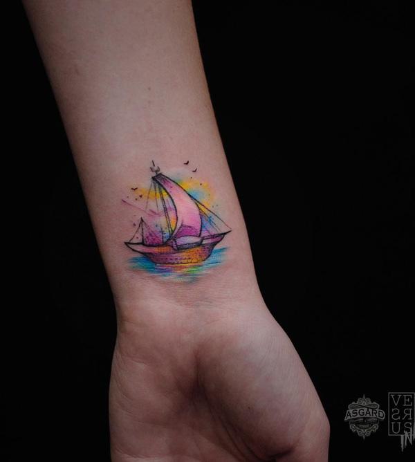 Τατουάζ καρπού βάρκας-45