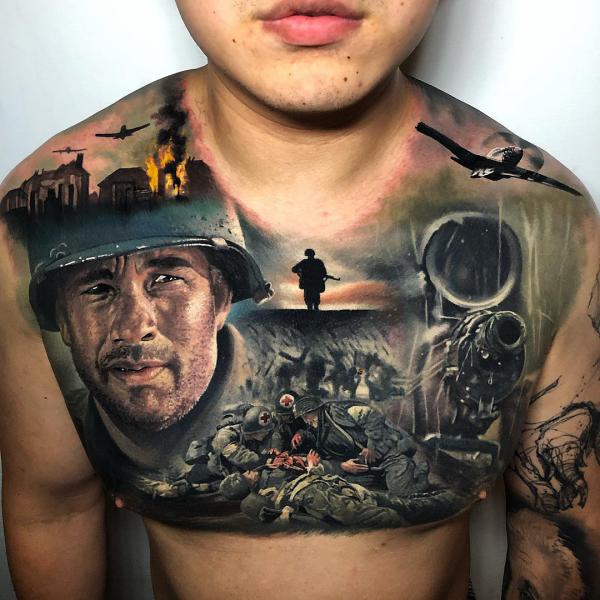 Έγχρωμο τατουάζ πολέμου