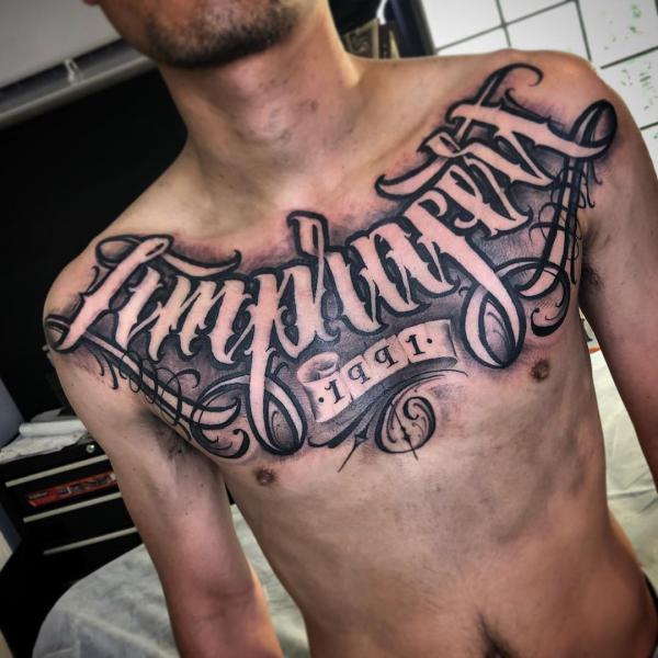 LIMPRASERT Μεγάλο στυλ γράμματα τατουάζ