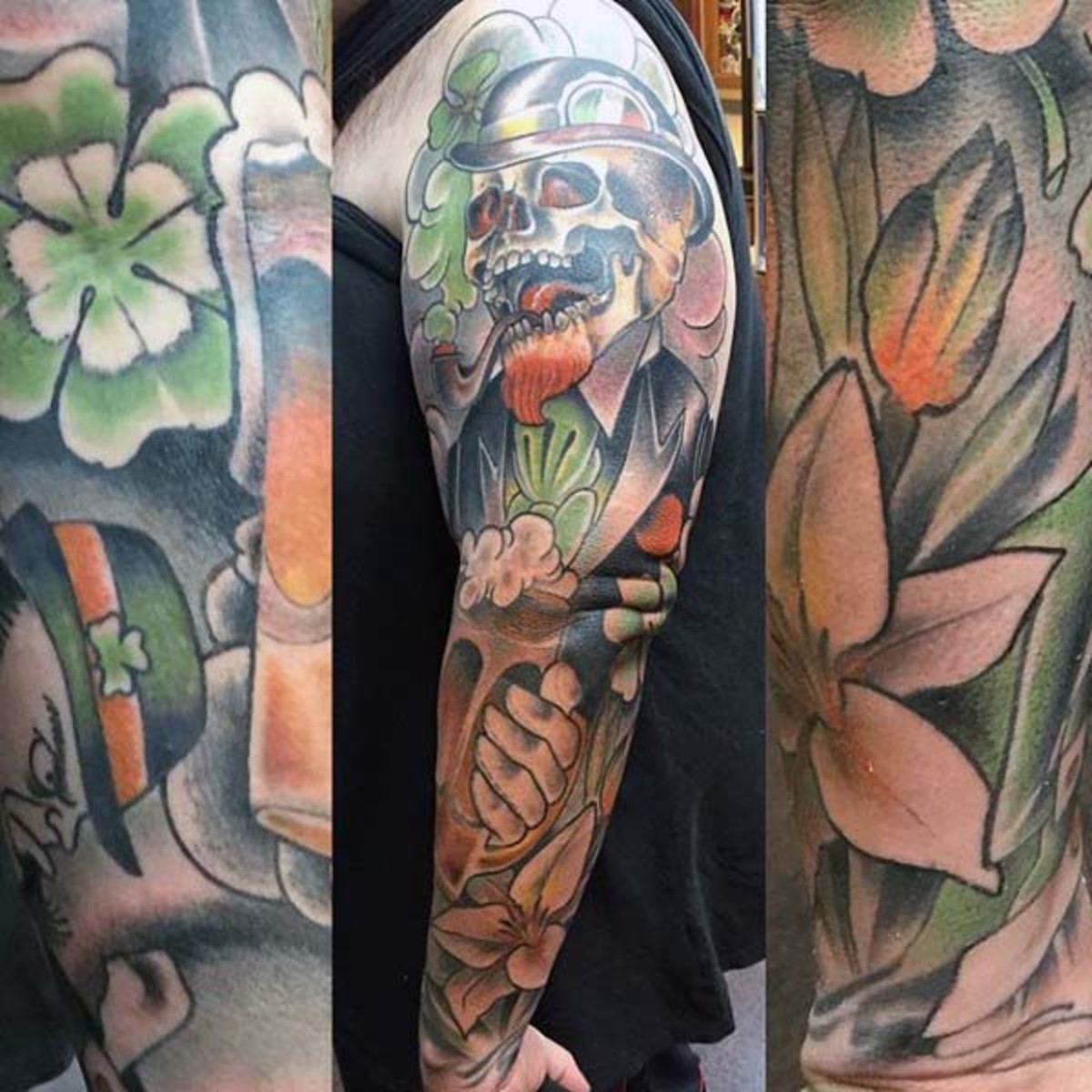 herrer-fuld-ærme-irsk-tema-tatovering-designs