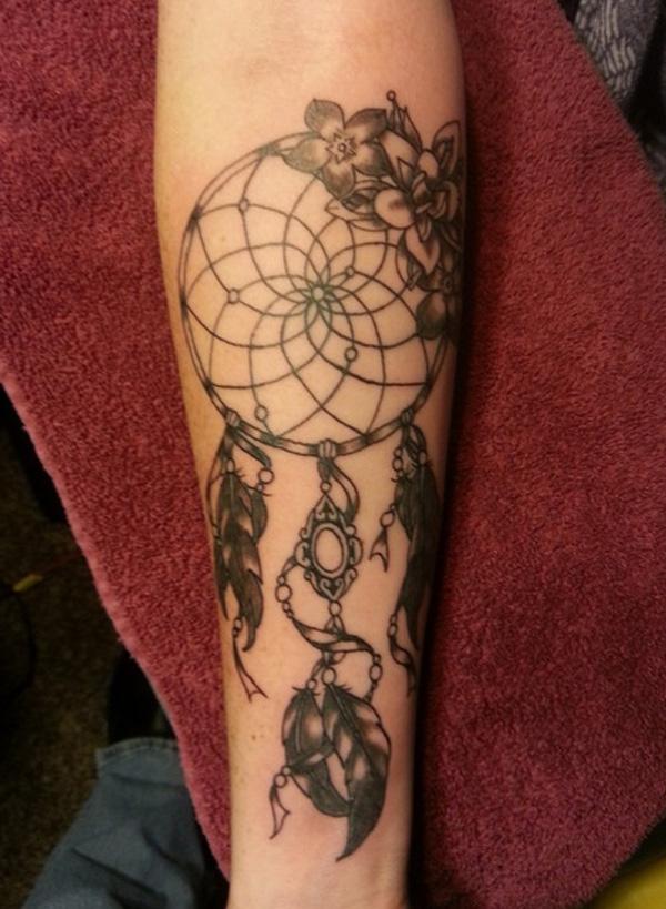 Dream Catcher ærmet tatovering i pastel stil til kvinder