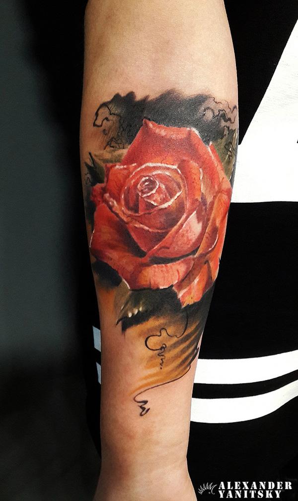 Rose tatovering