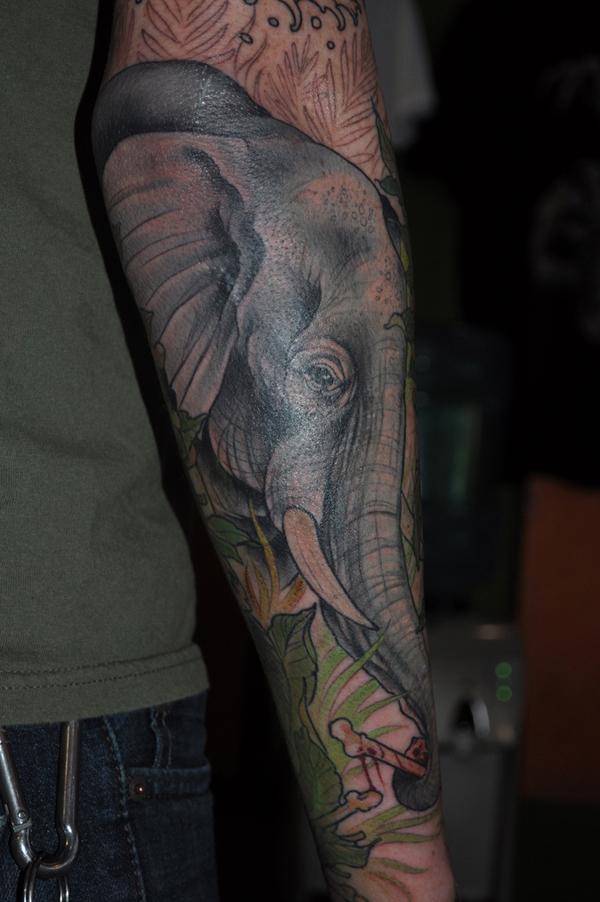 Elephants Forearm Tattoo