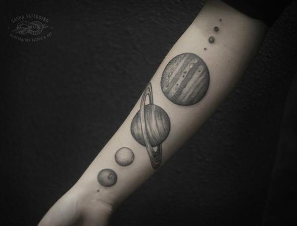 Moon Underarm Tattoo