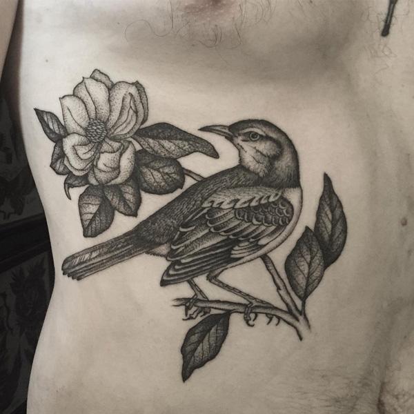 fugl-og-blomst-side-tatovering-64