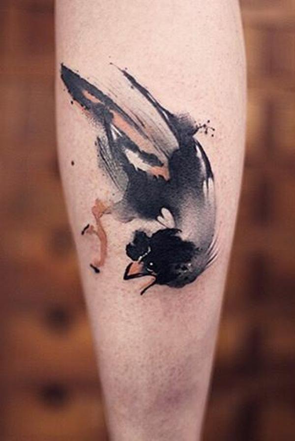 blæk-maleri-stil-fugl-tatovering-68