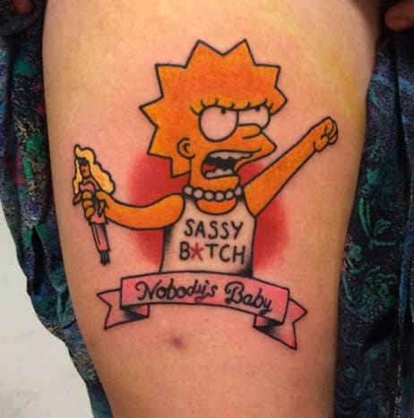 Lisa Simpson Sassy Narttu Tatuointi