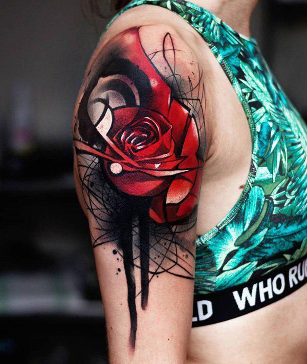 Kaunis ruusu -tatuointi