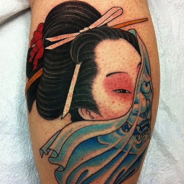 128 Paras Geisha -tatuointi