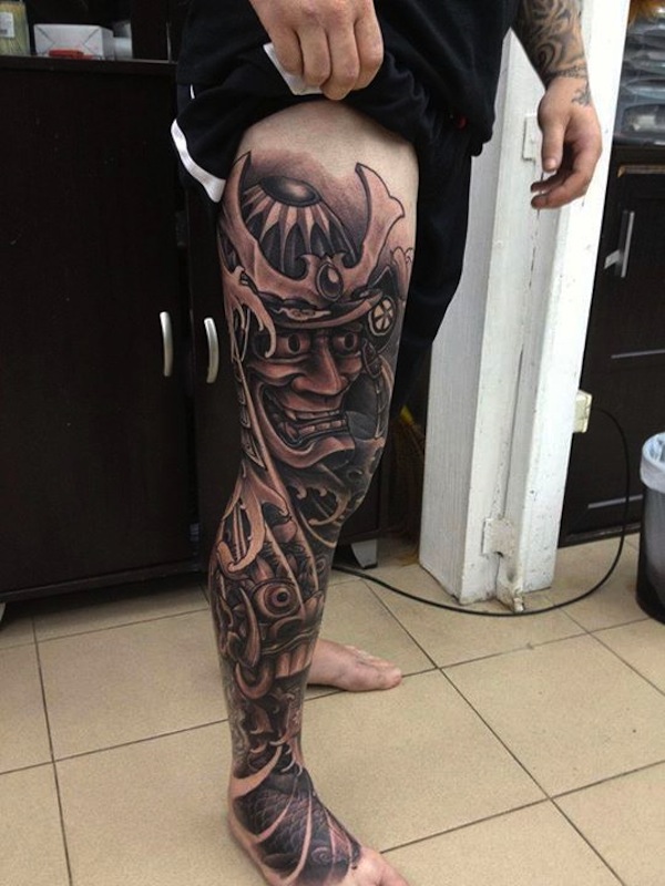 144 Unik Samurai -tatovering