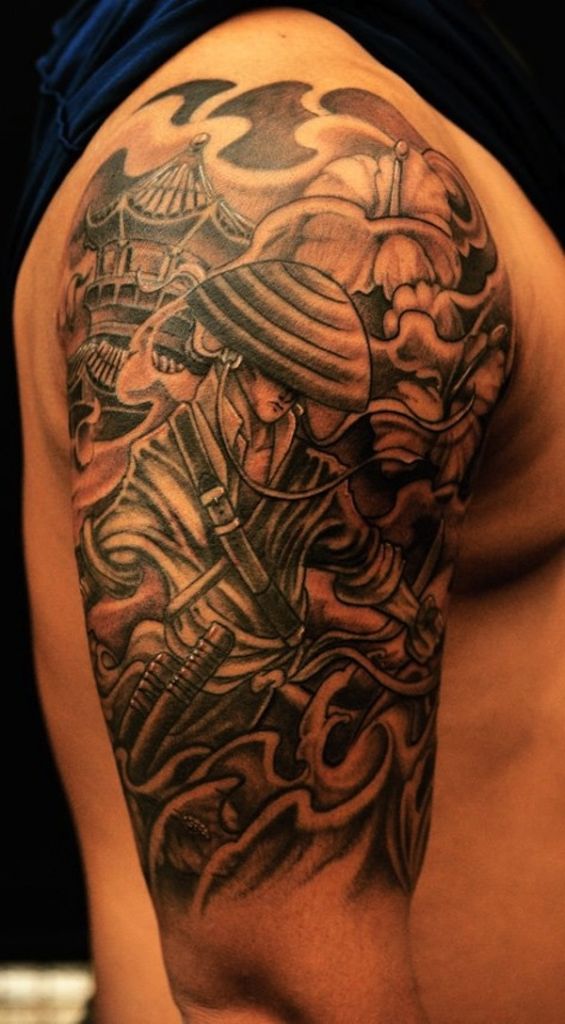 144 Unik Samurai -tatovering