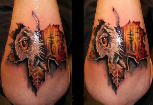 tattoo_autumn_maple_leaf_with_animal_eye