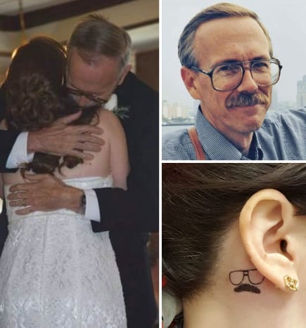 Αυτός ο συλλέκτης έκανε ένα τατουάζ του πατέρα της που πέθανε τον Δεκέμβριο του 2016.
