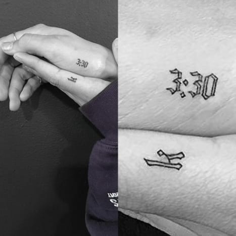 Kuva: JonBoy/Instagram Pari kuukautta sen jälkeen, kun hän oli saanut ”PRAY” -tatuointinsa, Haileylla oli JonBoy musteella etusormessaan kirjain ”K” ja toisaalta numerot ”3:30” viittauksena raamatunkohtaan Joh. : 30. JonBoy kuvasi kuvan Haileyn käden tatuoinneista: 