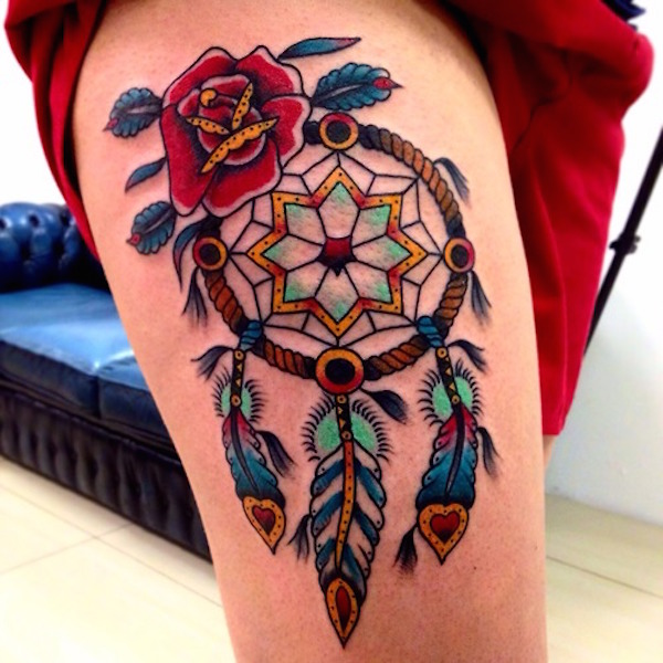 166 Dreamcatcher Tattoos for a Good Night Sleep