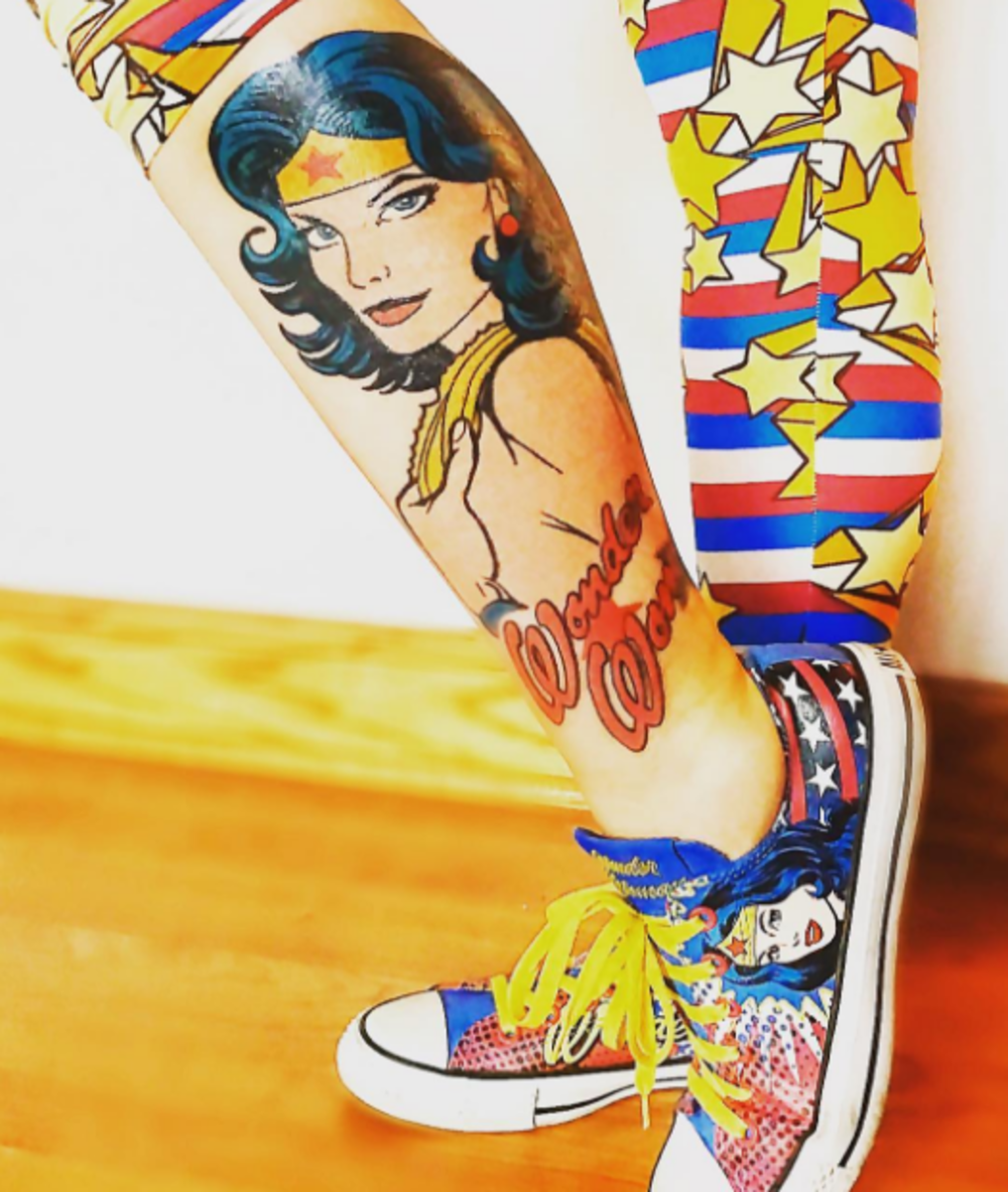 Wonder Woman tatuointi, Laurent Marin.