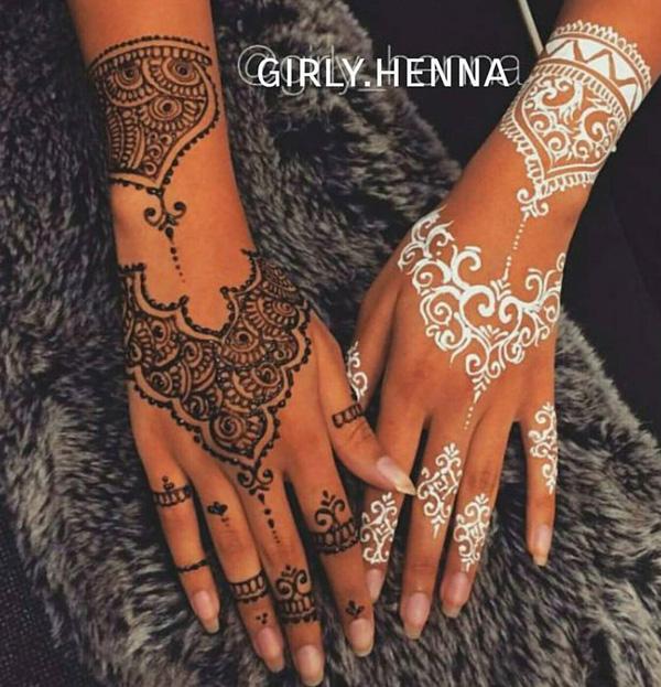 Hvid Henna Design-21