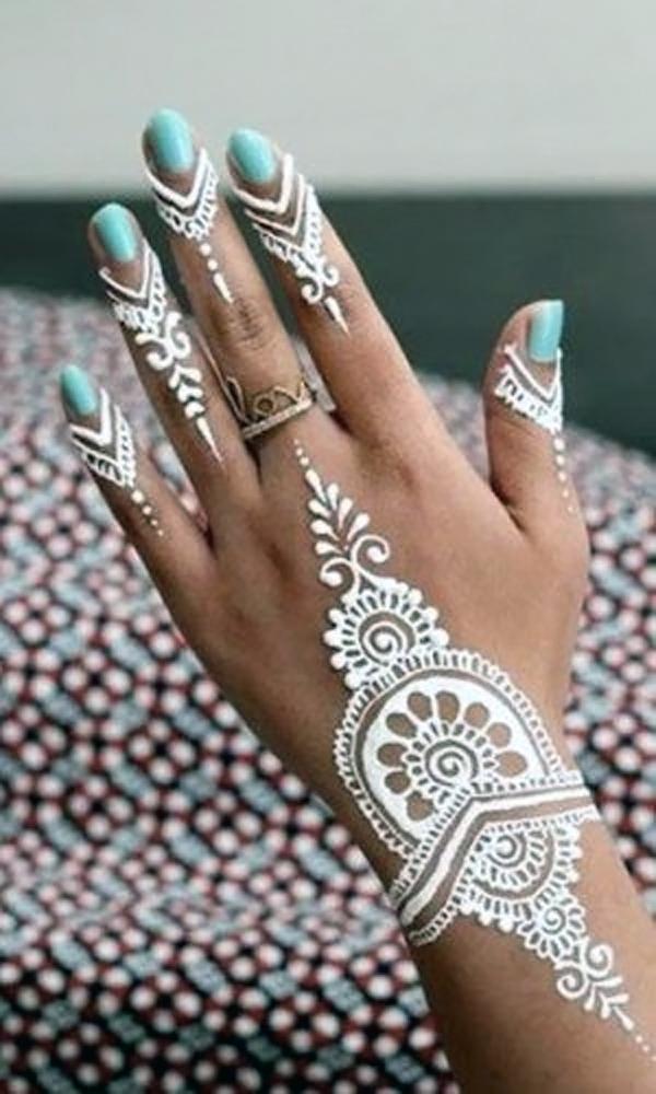 Hvid Henna Design-4