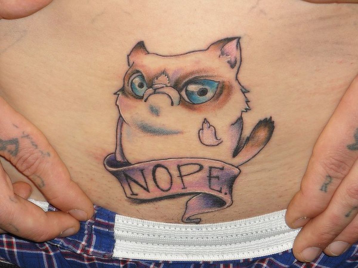 Grumpy-Cat-With-Nope-Banner-Tattoo