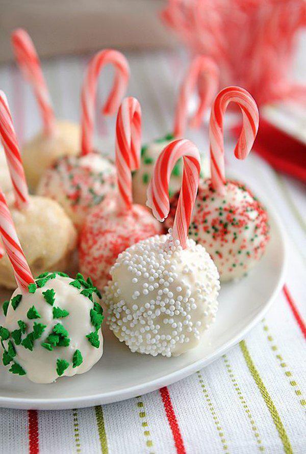 Candy Cane Marshmallow Pops για παιδιά
