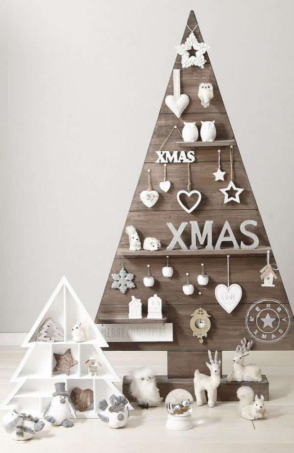 DIY juletræ deco lavet med ornamenter