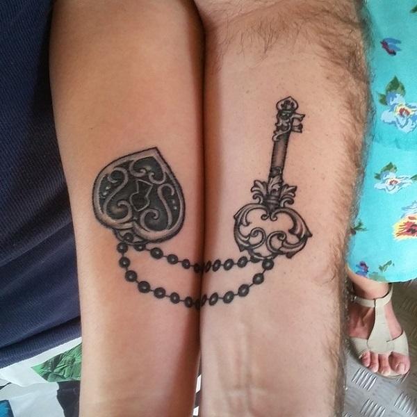 4 Τατουάζ ζεύγους Love Lock