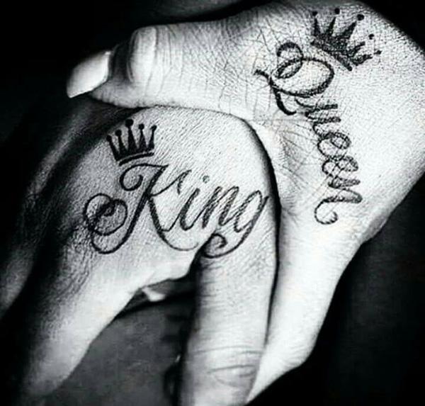 Kong og dronning håndtatoveringer