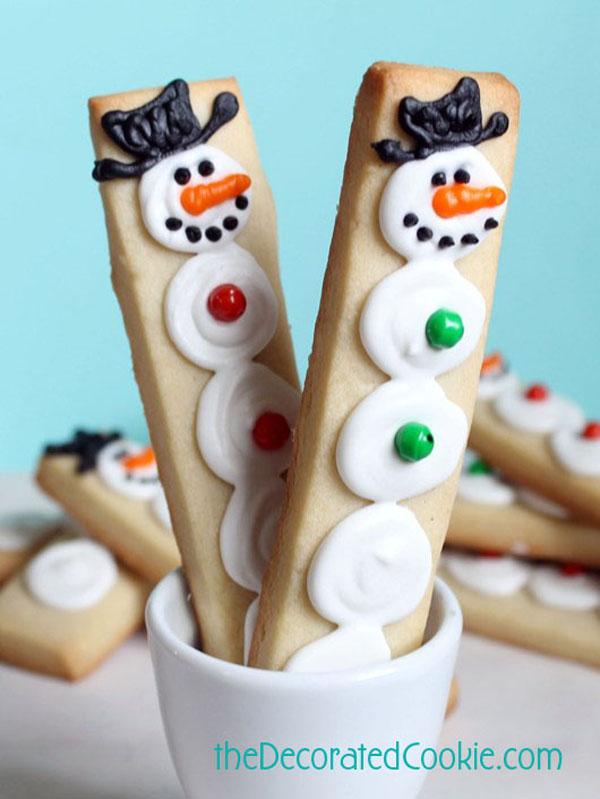 χιονάνθρωποι-μπισκότα-μπαστούνια
