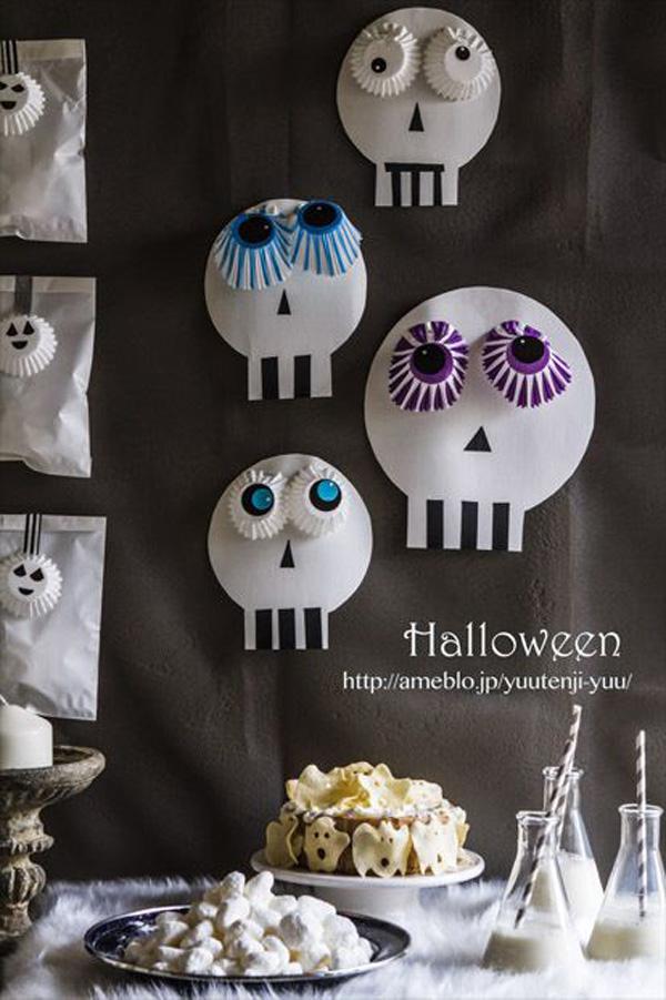 DIY papirskalle til halloween