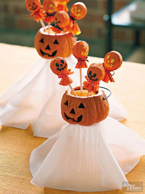 DIY Pumpkin ja Lollipop Ghost lapsille