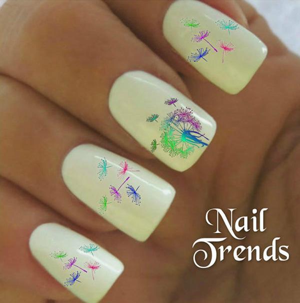 Dandelion nail art-15