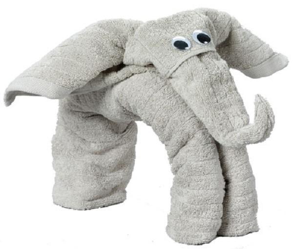 Håndklæde Origami - elefant