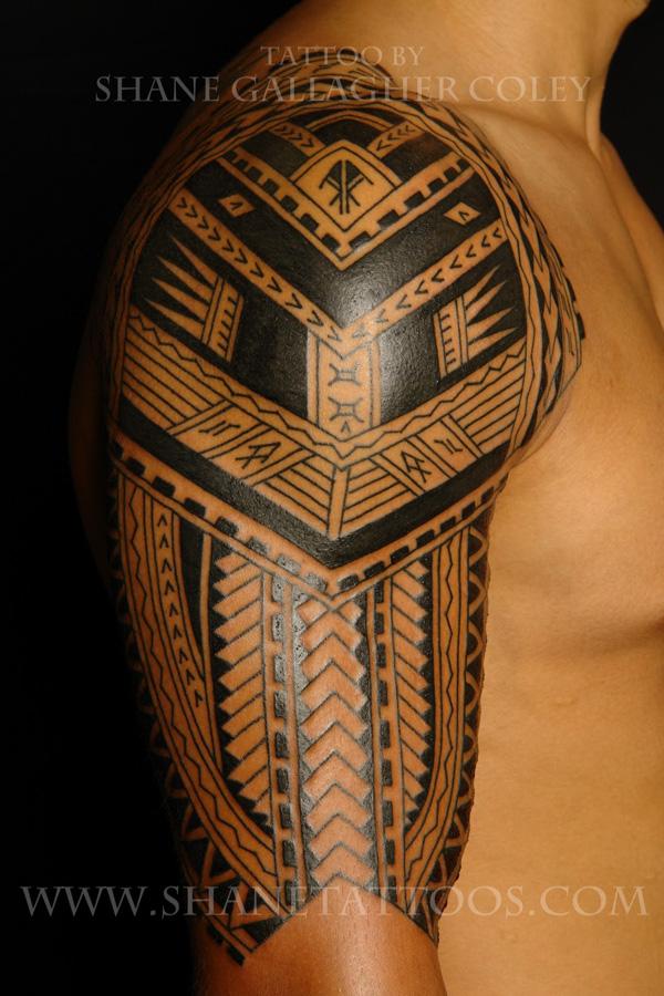 Sleeve Samoan Tattoo για άνδρες