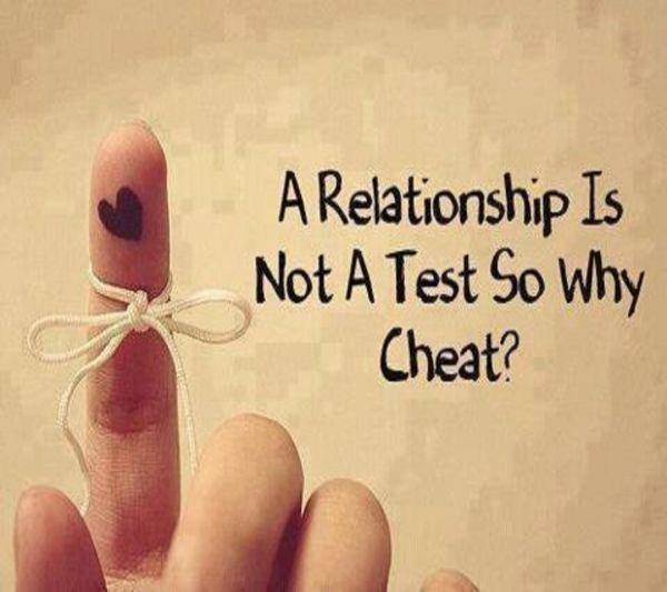 Et forhold er ikke en test, så hvorfor snyde
