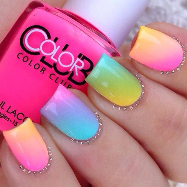 rainbow nail art-6