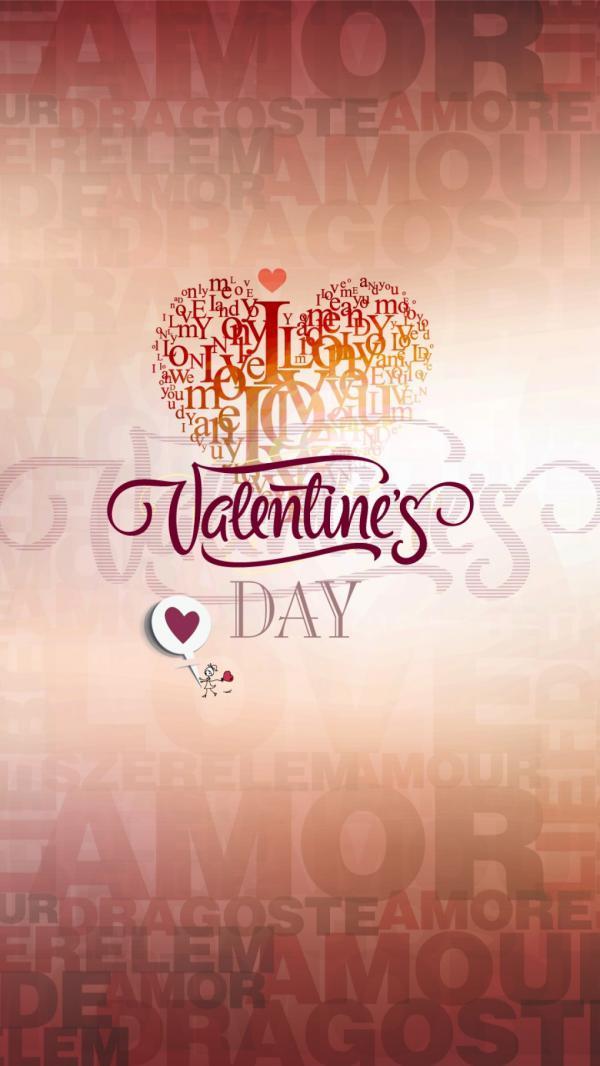 Romantisk kærlighed Valentinsdag Baggrund til iPhone