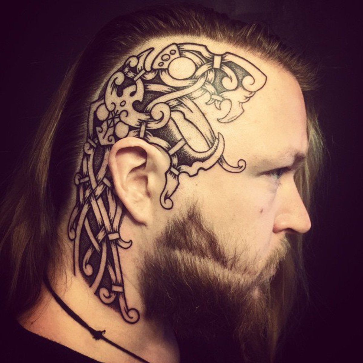 viking hoved tatovering