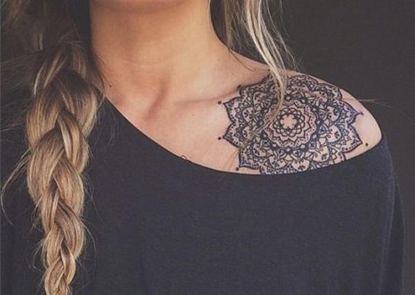 mandala clavicle tattoo για γυναίκες