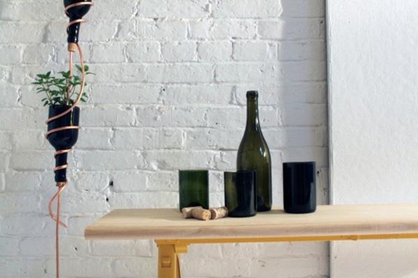 35 DIY Urtehave af genbrugte vinflasker