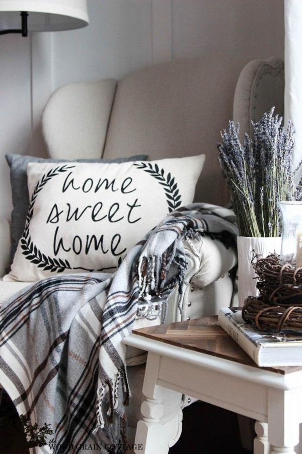 Φτιάξτε ένα Cottage Farmhouse Home Sweet Home Pillow