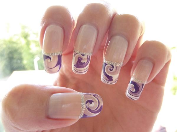 French Water Marble Manicure Nail Art-9
