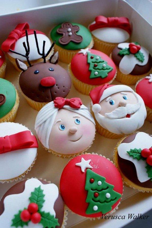 25 Όμορφες Χριστουγεννιάτικες Ιδέες Διακόσμησης Cupcake για σας - Χριστουγεννιάτικη στιγμή