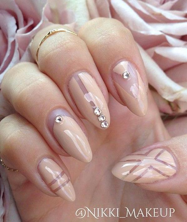 Nude color nail art-12