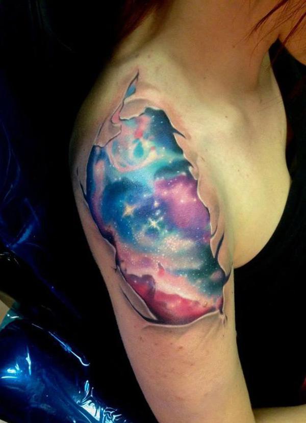 space quarter tatovering