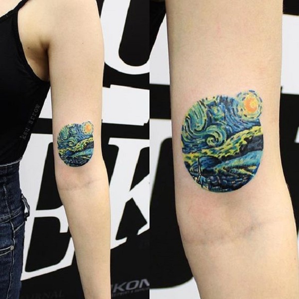 vincent van gogh tatoveringer The Elegant Looking Starry Night Tattoo