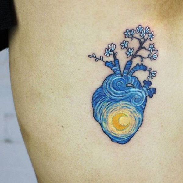vincent van gogh τατουάζ Starry Night within the Heart