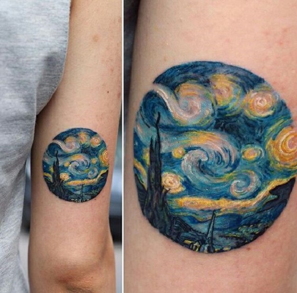 vincent van gogh τατουάζ A Starry Night Circle