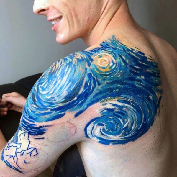 vincent van gogh τατουάζ A Deep Starry Night Tattoo
